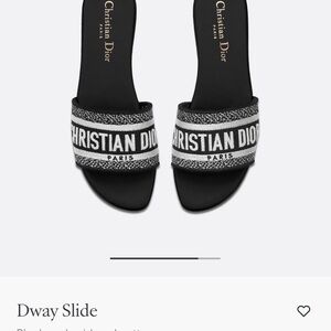 Dior Dway Slide in Black and White
